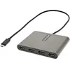 Image de StarTech USB-C vers 4x (50 cm), Adaptateur données + vidéo, Gris