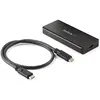 Image de StarTech .com M2E1BRU31C Boîtier SSD M.2 NVMe PCIe (IP67, durci, USB 3.1 Gen 2 (10 Gbit/s) USB-C) (M.2), Boîtier pour disques durs, Noir