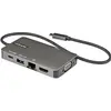 Image de StarTech Adaptateur multiport USB-C - USB-C vers HDMI ou VGA 1080p - Mini station d'accueil USB Type-C avec (USB-C, 6 ports), Station d’accueil + hub USB, Gris, Noir