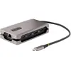 Image de StarTech com DKT31CH2CPD3, Cablato, USB 3.2 Gen 2 (3.1 Gen 2) Type-C, 100 W, 10,100,1000 Mbit/s, Gri (USB-A, 3 ports), Station d’accueil + hub USB, Gris