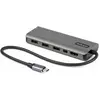 Image de StarTech DKT31CMDPHPD (USB-C, 7 ports), Station d’accueil + hub USB, Noir, Argent