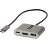 Image de StarTech Adaptateur multiport (USB-C, 1 portion), Station d’accueil + hub USB, Gris