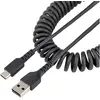 Image de StarTech com R2ACC-1M-USB-CABLE, 1 m, USB A, USB C, USB 2.0, 480 Mbit/s, Noir (1 m, USB 2.0), Câble USB