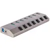 Image de StarTech com 7-Port Self-Powered USB-C Hub with Individual On/Off Switches, USB 3.0 5Gbps Expansion (USB-B, 7 ports), Station d’accueil + hub USB, Gris
