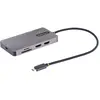 Image de StarTech Adaptateur multiport (USB-C, 2 ports), Station d’accueil + hub USB, Gris