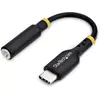 Image de StarTech Adap USB-C to 3.5mm Audio (M/F), Adaptateur audio, Noir
