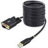 Image de StarTech COM 3m USB vers série Adaptateur COM Rétention FTDI USB-A vers DB9 Câble USB RS232 Interchangeable (3 m), Câble d'interface