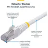 Image de StarTech com Câble Ethernet CAT8 Blanc de 2m, RJ45 Snagless, 25G/40G, 2000MHz, 100W PoE++, S/FTP, Fi (S/FTP, 2 m), Câble réseau