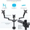 Image de StarTech Triple Monitor Desk Mount (Tables, 27", 7 kg), Support de moniteur, Noir