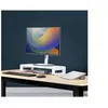 Image de StarTech.com Support pour Moniteur Ergonomique, Jusqu'à 15kg, Hauteur 9cm - Support pour moniteur - bureau - blanc et argent - Conformité TAA