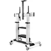 Image de StarTech Chariot TV roulant (100 kg, 60" - 100"), Pied TV, Argent, Noir