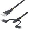 Image de StarTech Câble USB 3in1 Multi Charging 1m (1 m, USB 2.0, 15 W), Câble USB