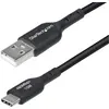 Image de StarTech Cable USB-A to USB-C 2m Black (2 m, USB 2.0, 15 W), Câble USB