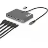 Image de StarTech USB-C To Quad DP Adapter Adapter 4k 60hz Displayport (USB-C), Station d’accueil + hub USB, Gris