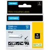 Image de Dymo, Ruban d'étiquetage, Rhino 12mm blanc sur vinyle bleu (1.20 cm, Bleu)