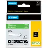 Image de Dymo, Ruban d'étiquetage, Rhino 19mm blanc sur vinyle vert (1.90 cm, Vert)