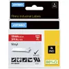 Image de Dymo, Ruban d'étiquetage, Rhino 19mm blanc sur vinyle rouge (1.90 cm, Rouge)