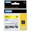Image de Dymo, Ruban d'étiquetage, Rhino 24mm noir sur vinyle jaune (2.40 cm, Jaune)