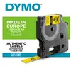 Image de DYMO Rhino - Etiquettes Industrielles Gaine Thermorétractable, 12mm x 1.5m, Noir sur Jaune