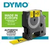 Image de DYMO Rhino - Etiquettes Industrielles Gaine Thermorétractable, 19mm x 1.5m, Noir sur Jaune