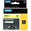 Image de Dymo, Ruban d'étiquetage, Etiq. nylon RHINOPRO, 0,24×3,5 m, jaune (2.40 cm, Jaune, Noir)