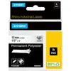 Image de Dymo, Ruban d'étiquetage, Rhino 12mm noir sur Perm Poly clair (1.20 cm, Transparent)