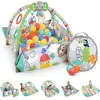 Image de Bright Starts, Tapis d'éveil + arche d'activité, 5-en-1 Your Way Ball Play  Activity Gym & Ball Pit