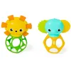 Image de Set de 2 hochets - Lion et Elephant