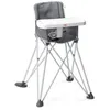Image de Chaise haute pliable Pop 'N Dine - Avec sac de transport - Tablette porte-gobelet - Déhoussable et lavable