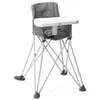 Image de BRIGHT STARS Pop N Dine- Chaise haute pour repas bébé, pliable, nomade, de voyage, Léger, facile a nettoyer, Sac de transport
