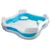Image de Piscine gonflable - Intex - carrée familiale avec sièges