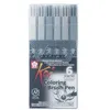 Image de SAKURA Stylo pinceau Koi Coloring Brush, étui de 6, gris