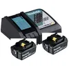 Image de Pack énergie Makita Liion 2 batteries BL1850B 5 Ah chargeur DC18RC 12 V