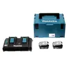 Image de Pack 2 batteries 18V 6Ah et chargeur + coffret MakPac 198077-8 Makita