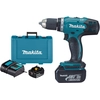 Image de Perceuse-visseuse 18 V diamètre 13 mm + 2 batteries 3 Ah + chargeur + coffret MAKITA DDF453SFE