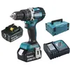 Image de Perceuse visseuse à percussion 18V + 2 batteries 5Ah + chargeur + coffret MAKPAC - MAKITA - DHP484RTJ