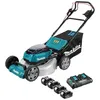 Image de Tondeuse auto-tractée 36V 36V (2X18V LXT) - MAKITA - avec 4 batteries 18V 5.0Ah - DLM532PT4