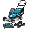 Image de Tondeuse auto-tractée 36V 2 x 18V Li-Ion 5 Ah MAKITA 4 batteries - DLM533PT4