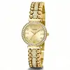 Image de Montre à Quartz pour Femme Guess, Acier Inoxydable, Élégante avec Diamants, Adaptée pour le Port Quotidien GW0401L2