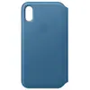 Image de Apple Étui folio en cuir (Apple iPhone X, Apple iPhone XS), Coque pour téléphone portable, Bleu