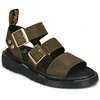 Image de Sandales plates Dr. Martens  Gryphon Strap Sandal DMs Olive Wyoming M66928871