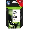 Image de HP 302 - Pack de 2 - noir, couleur (cyan, magenta, jaune) - original - cartouche d'encre - pour Deskjet 11XX, 21XX, 36XX; Envy 451X, 452X; Officejet 38XX, 46XX, 52XX