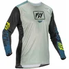 Image de Fly Racing Lite Maillot de motocross, gris-bleu, taille M pour Hommes