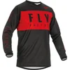 Image de Fly Racing F-16 Maillot de motocross, noir-rouge, taille XL pour Hommes