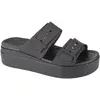 Image de Crocs, Femmes, Sandales, W's Brooklyn Buckle Low Wedge, Noir, (37)