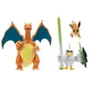 Image de Pokémon Figurines Pack de 3 Evoli, Lauchzelot & Glurak