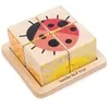 Image de Tender Toys puzzle en bloc Coccinelle en bois junior 10 x 10 cm