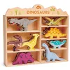 Image de Tender Leaf Toys ensemble d'animaux Dinosaur 28 x 38 cm en bois 9 pièces