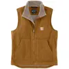 Image de Carhartt, Hommes, Gilet, Washed Duck Lin.Mock Neck Vest Brown Taille XL, Marron, (XL)