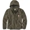 Image de Carhartt, Veste de travail, Veste marron avec doublure sherpa en canard lavé (L)